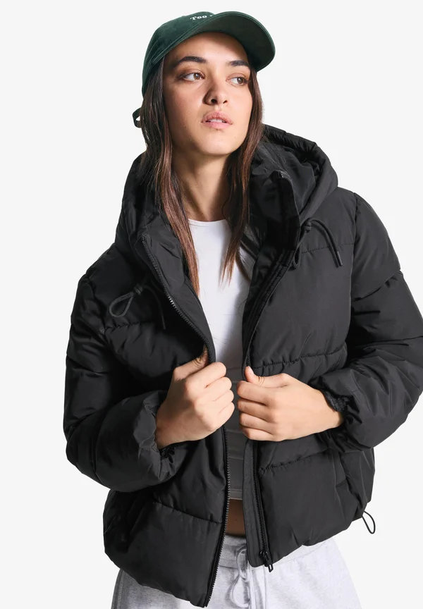 WITH HOOD PUFFER  - Winter jacket - black