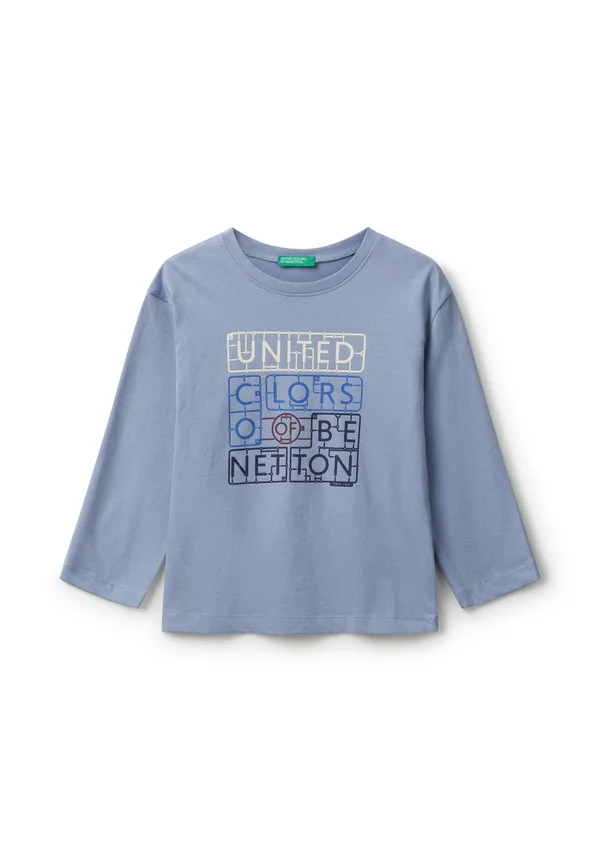 WITH LOGO PRINT  - Long sleeved top - blue