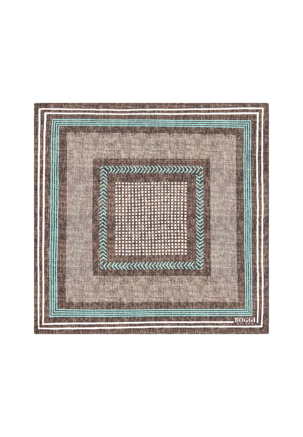 WITH MIXED PATTERNS - Pocket square - taupe
