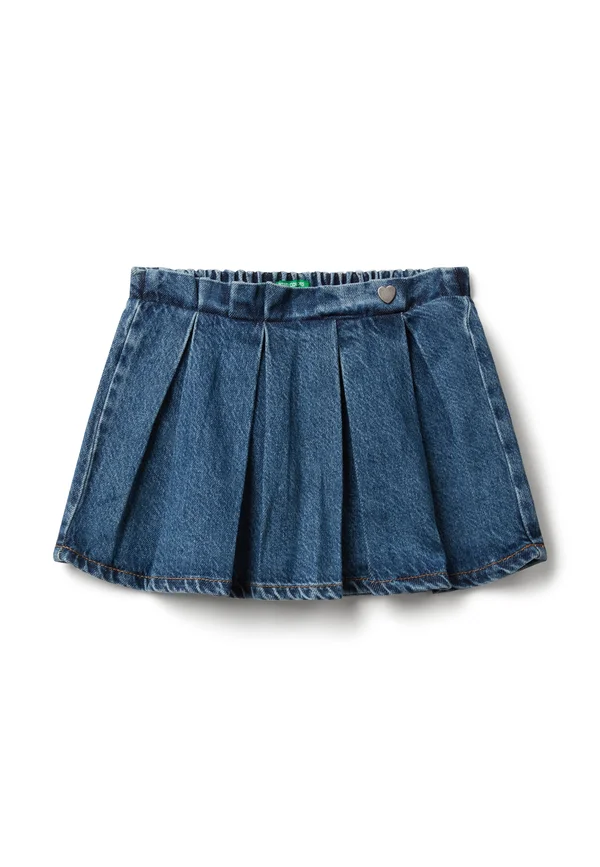 WITH PLEATS  - A-line skirt - blue