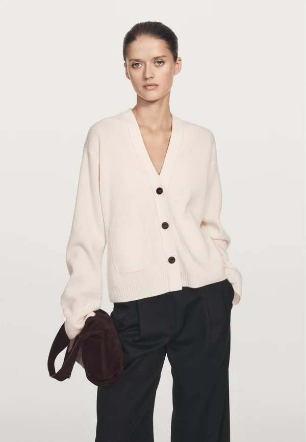 WITH POCKETS - Cardigan - beige