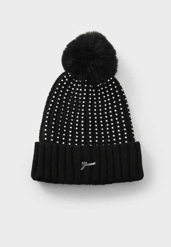 WITH POM - Beanie - jet black
