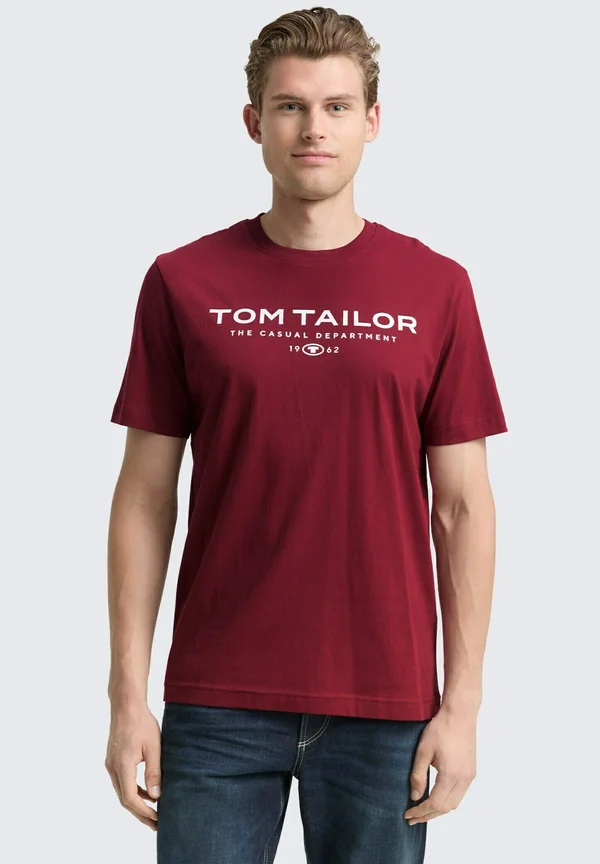 WITH PRINT - Print T-shirt - cabarnet bordeaux red