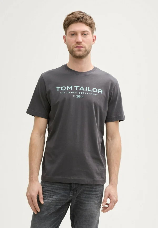 WITH PRINT - Print T-shirt - tarmac grey