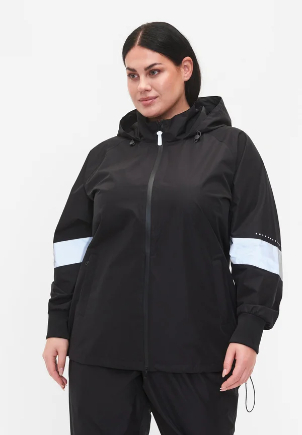 WITH REFLECTIVE DETAILS - Waterproof jacket - black w reflex