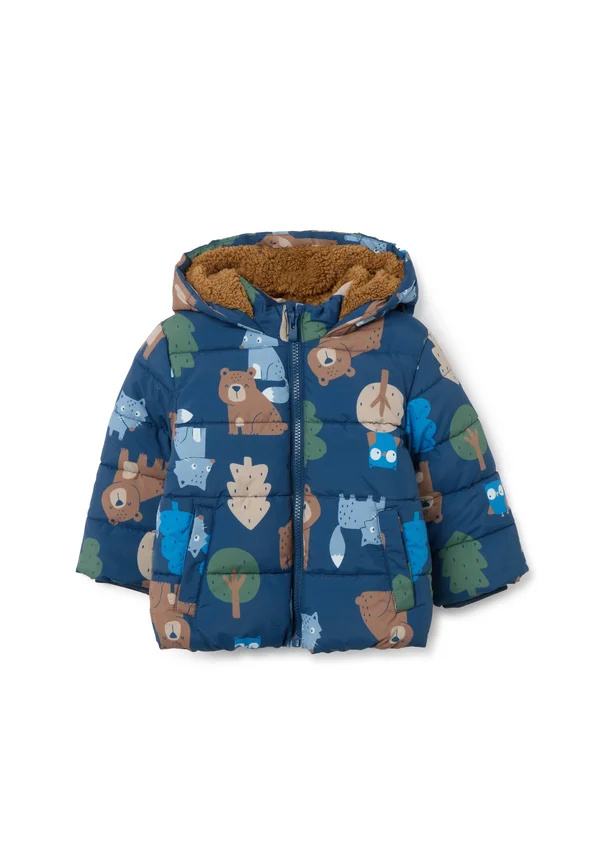 WITH REGULAR FIT AND PRINT - Winter jacket - blue brown