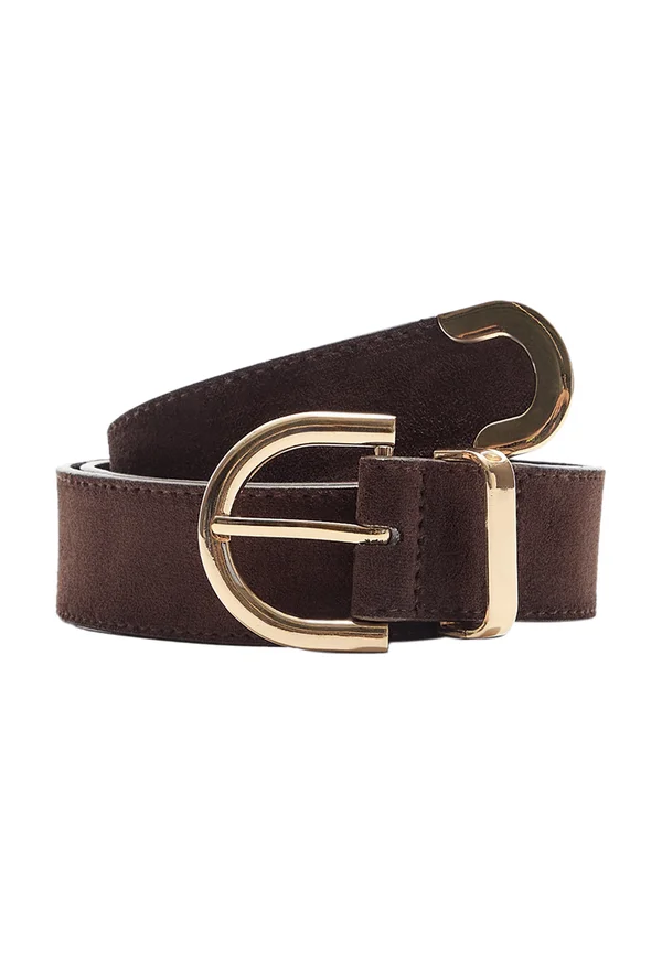 WITH ROUND BUCKLE - Belt - camel