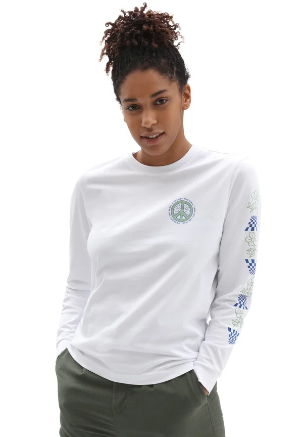 WM PEACE PROPERTY LS BF - Long sleeved top - white
