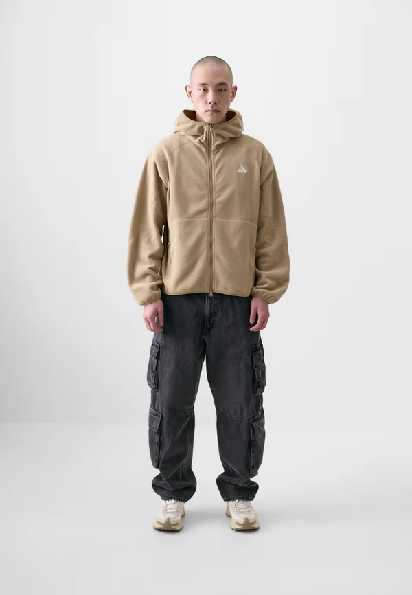 WOLF - Fleece jacket - parachute beige/college grey