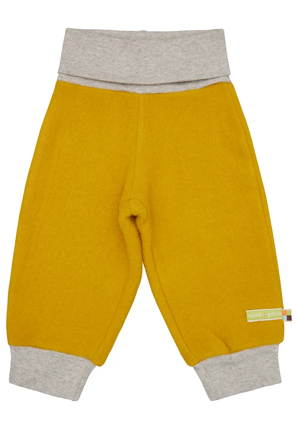 WOLLFLEECE-HOSE - Tracksuit bottoms - curry