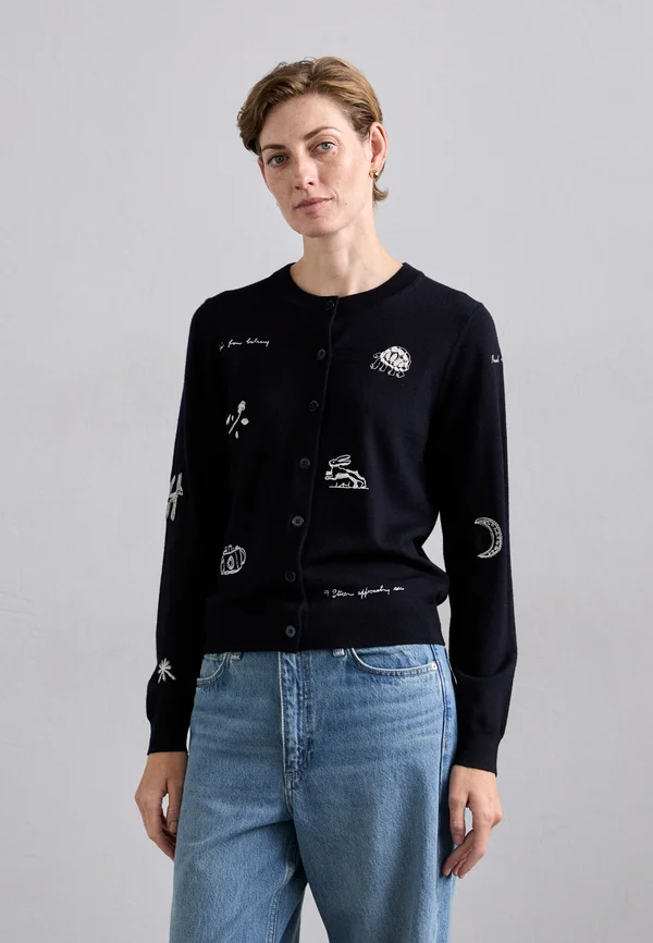 WOMENS CARDI BUTTON THRU - Cardigan - blue