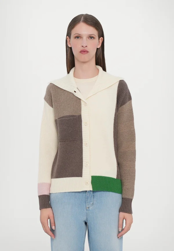 WOMENS CARDIGAN BUTTON THRU - Cardigan - white