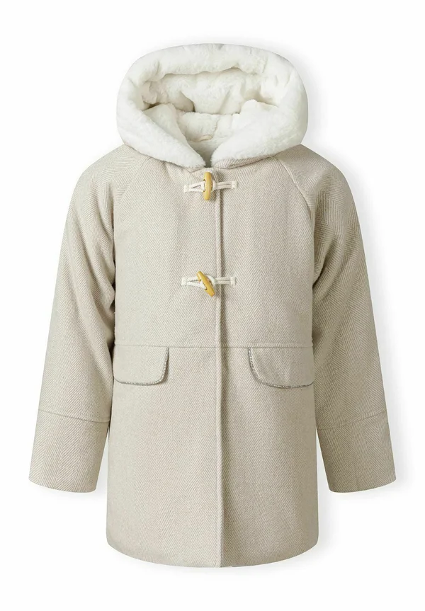 WOOL BLEND WITH HOOD - Winter jacket - stone