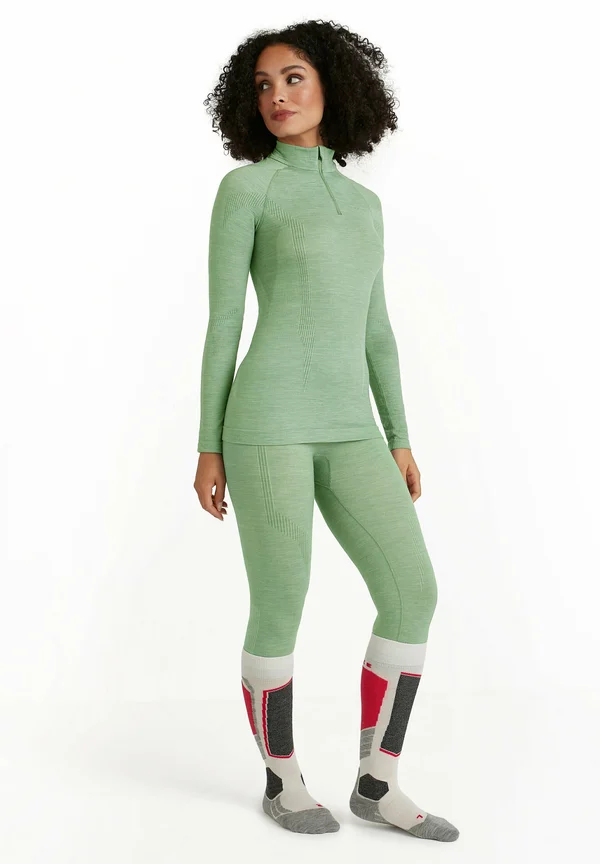 WOOL-TECH HIGH ZIP NECK COLD TO VERY COLD TEMPERATURES - Undershirt - quiet green