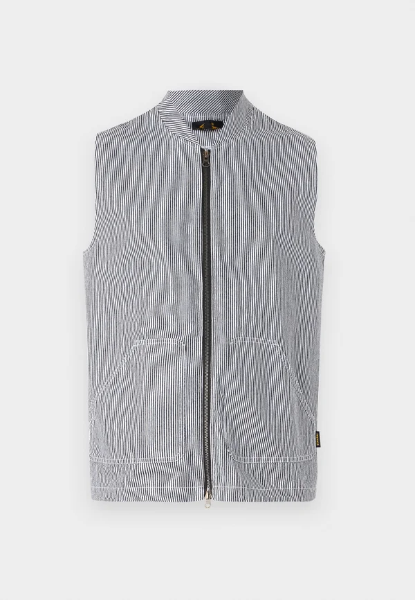 WORK UNISEX - Waistcoat - aged hickory stripe