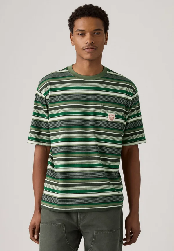 WORKWEAR TEE - Basic T-shirt - darlin stripe four leaf clover