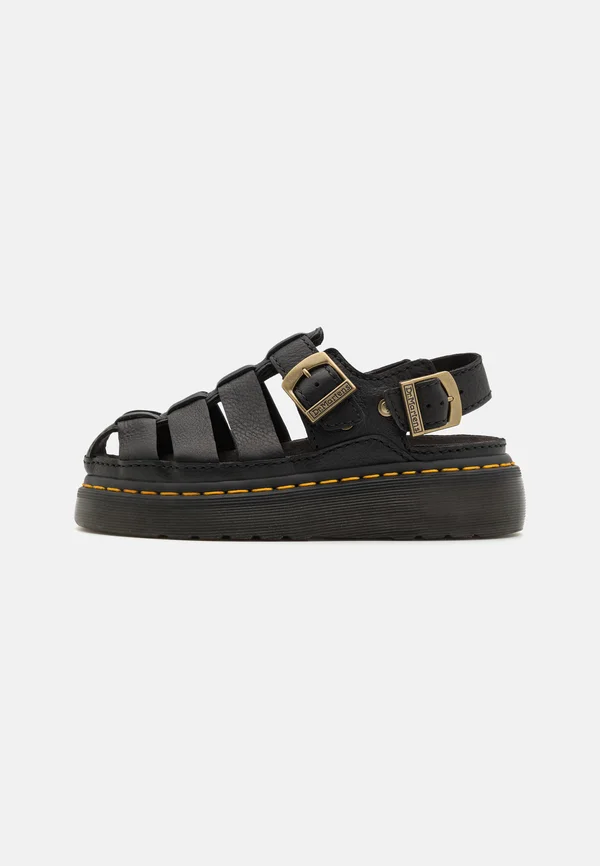 WRENLIE - Platform sandals - black grizzly