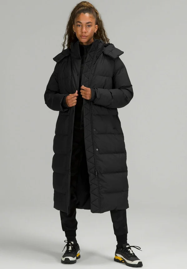 WUNDER PUFF LONG - Down jacket - black