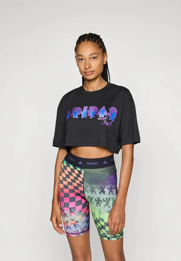 X JEREMY SCOTT PRIDE TRAINING TEE - Print T-shirt - black