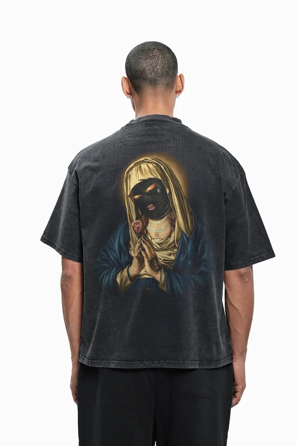 X5 UNISEX - Print T-shirt - black washed