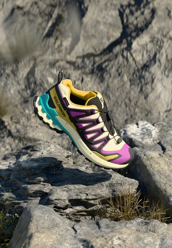 XA PRO 3D V9 GTX - Trail running shoes - transparent yellow/black/waterfall