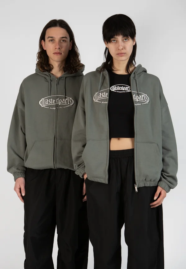 YARD BOXY ZIP HOODIE UNISEX - Zip-up sweatshirt - loden green