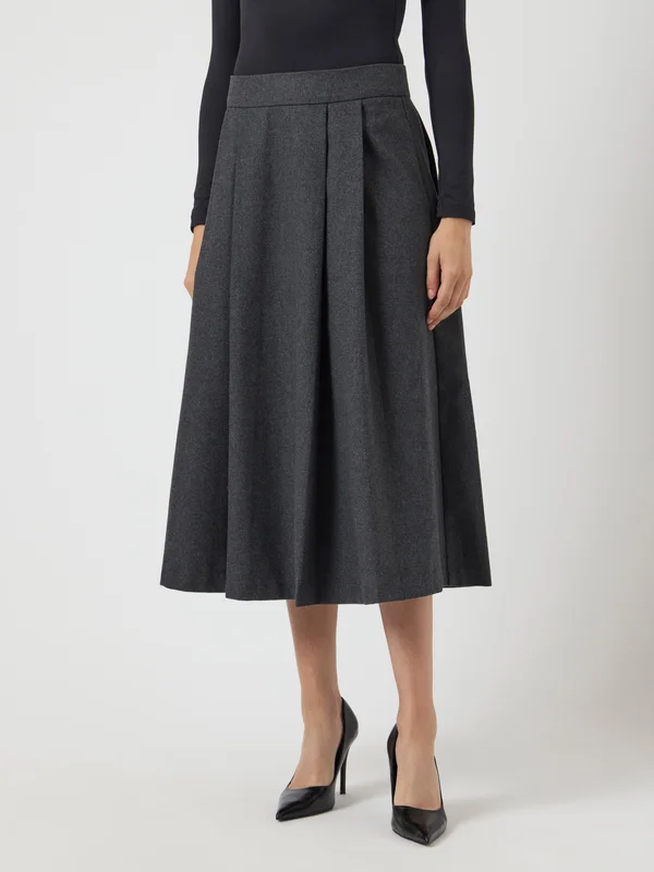 YASKARISA - A-line skirt - dark grey melange