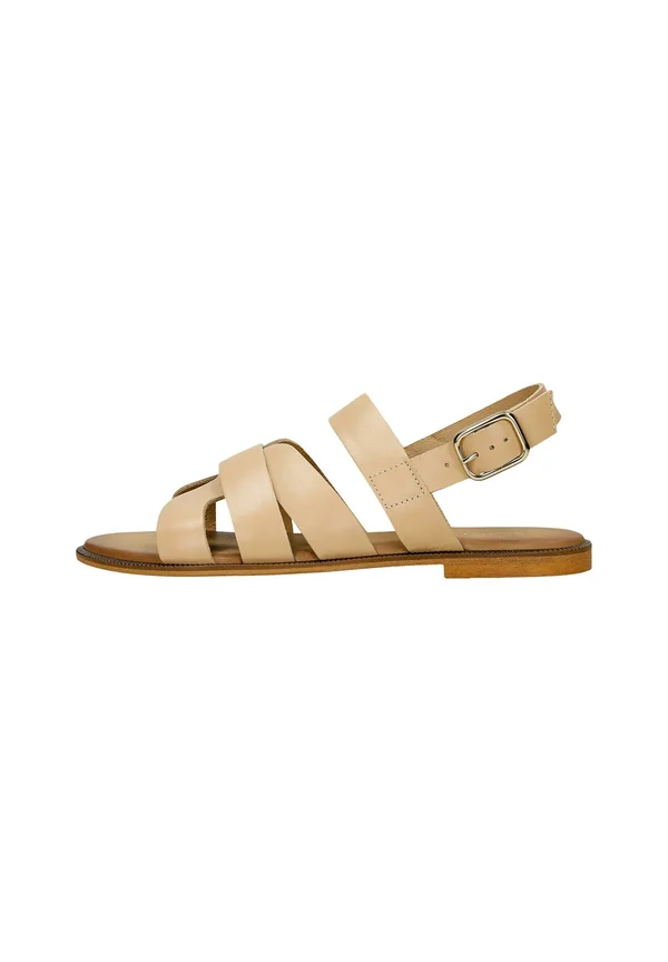 Z KRZYŻUJĄCYMI SIĘ PASKAMI - Sandals - beige