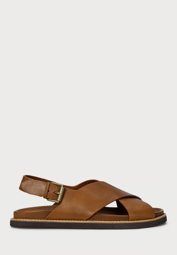 ZANE LEATHER SANDAL - Sandals - tan