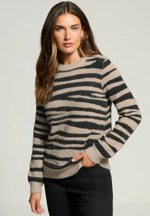 ZEBRA PRINT - Jumper - medium beige