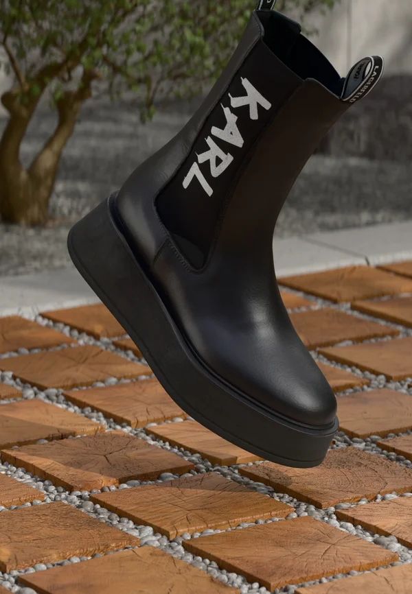 ZEPHYR MIDI GORE BOOT - Platform boots - black