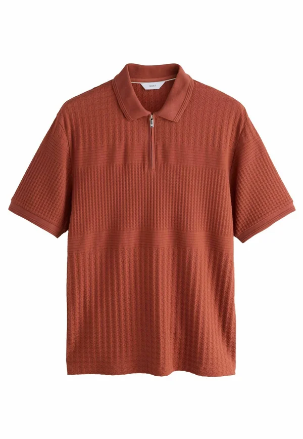 ZIP NECK SMART REGULAR FIT - Polo shirt - red rust