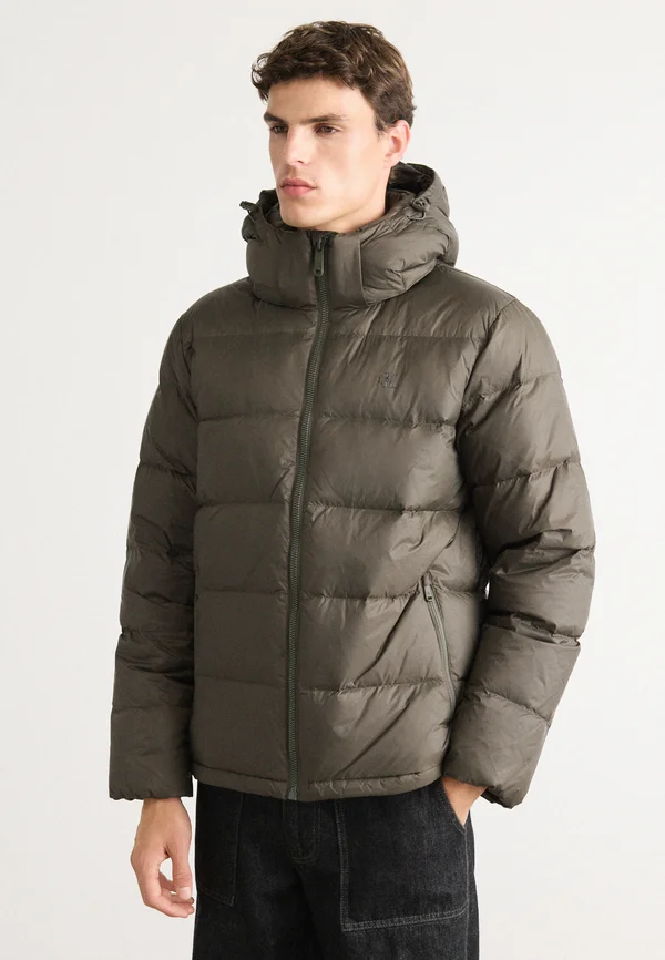 ZIP OFF HOOD - Down jacket - beluga