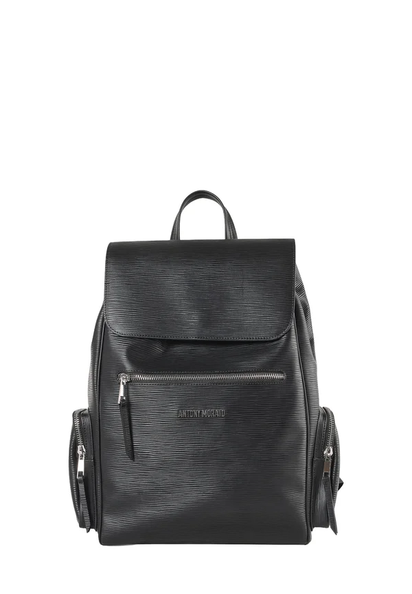 ZIP POCKETS LOGO RIVET SMART SLEEVE ON BACK - Rucksack - black