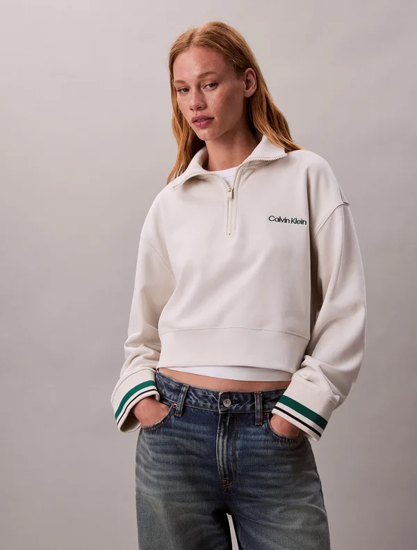 ZIP - Sweatshirt - chalk