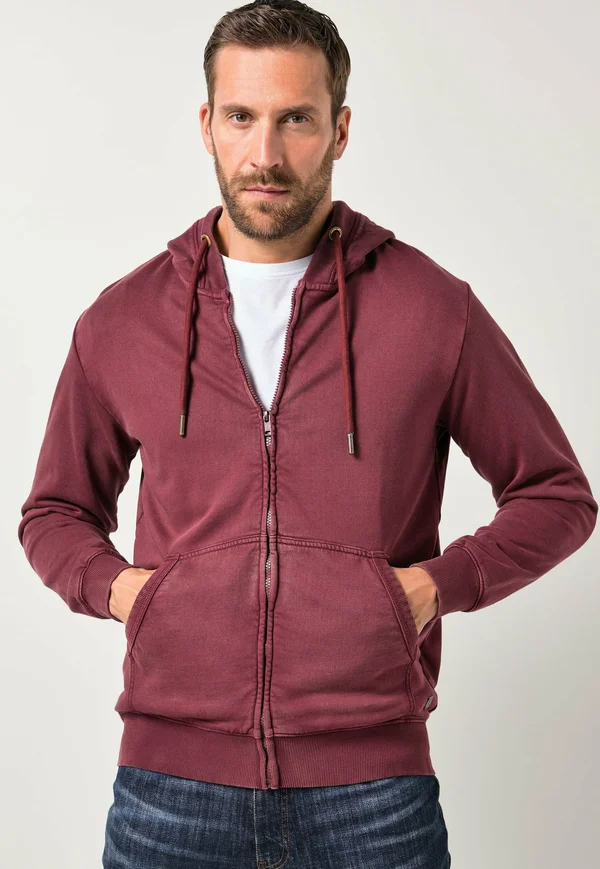 Zip-up sweatshirt - aubergine