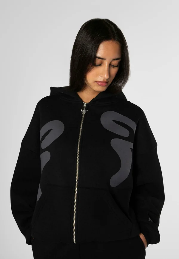 Zip-up sweatshirt - black