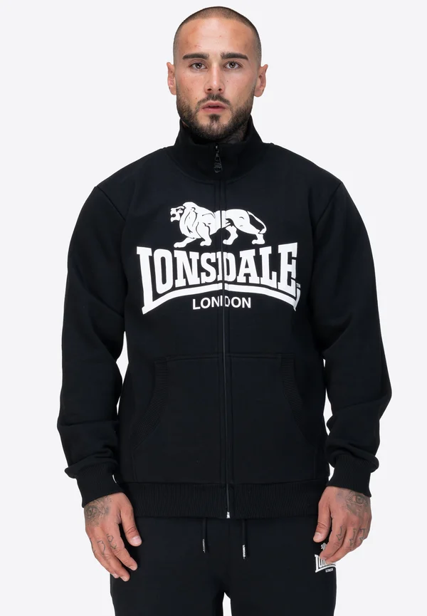 Zip-up sweatshirt - black/white