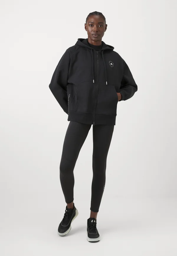 Zip-up sweatshirt - black/white