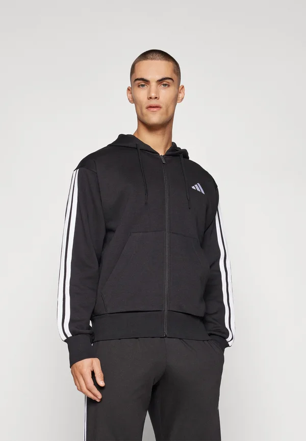 Zip-up sweatshirt - black/white