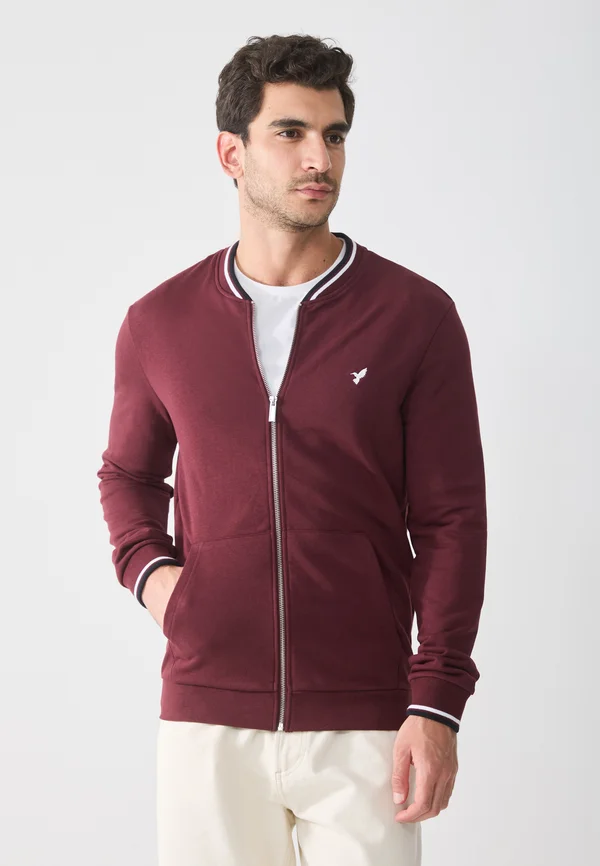 Zip-up sweatshirt - bordeaux
