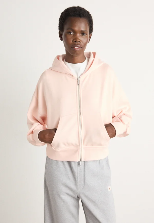 Zip-up sweatshirt - cloud pink