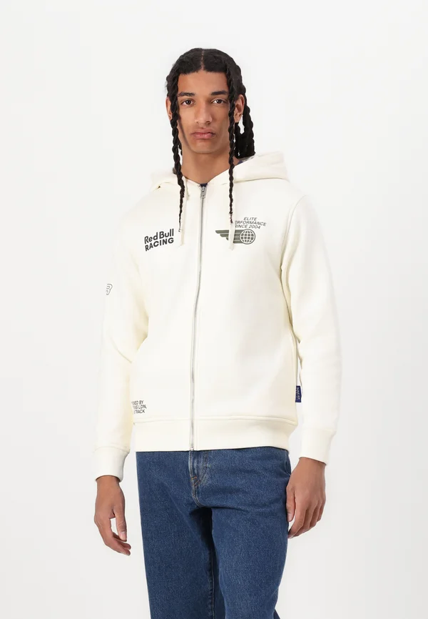 Zip-up sweatshirt - dark ecru