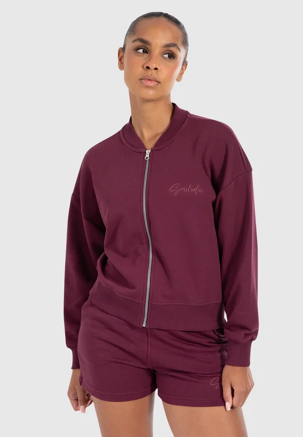 Zip-up sweatshirt - dunkel lila