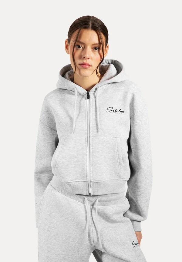 Zip-up sweatshirt - grau melange