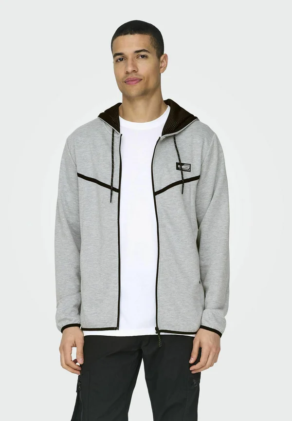 Zip-up sweatshirt - hellgrau