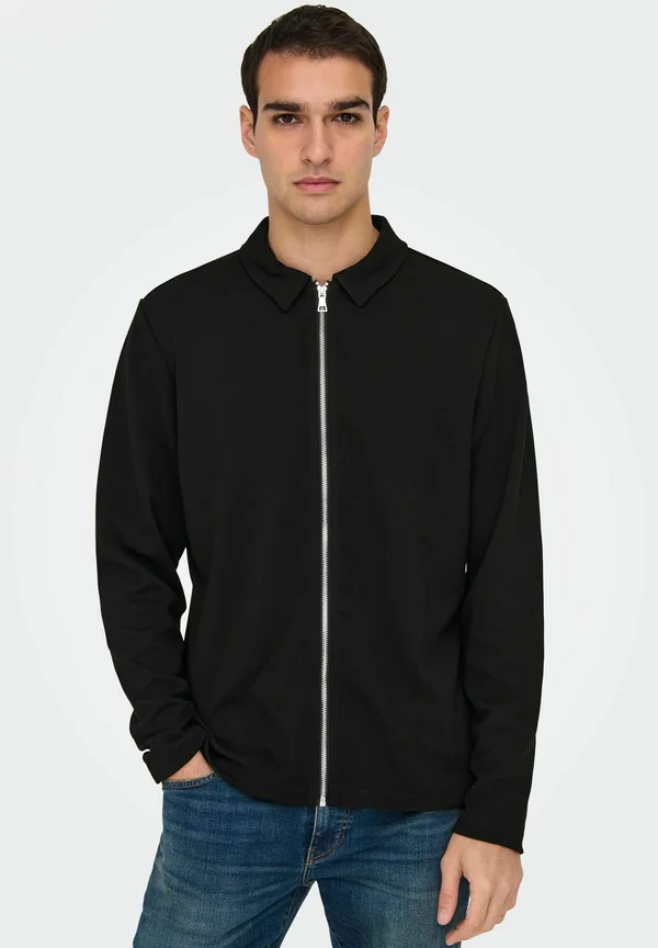 Zip-up sweatshirt - jet black