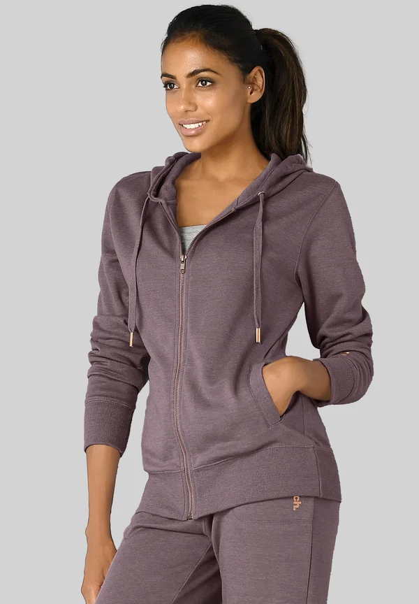 Zip-up sweatshirt - mauve-meliert