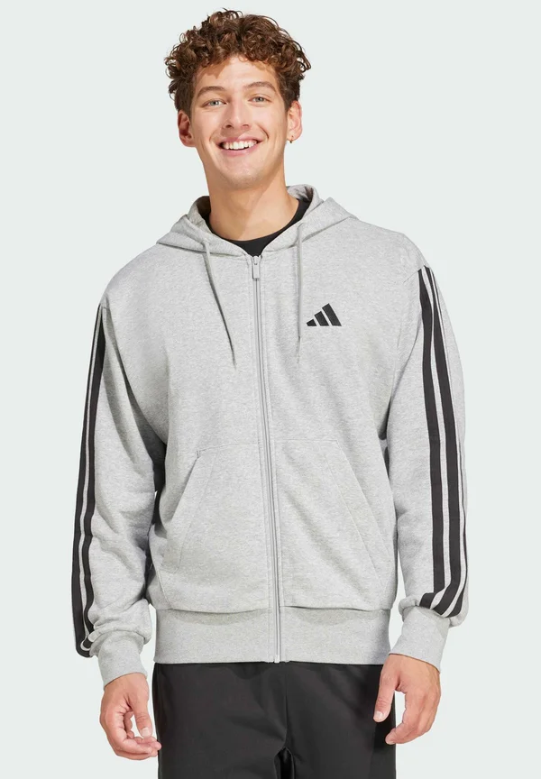 Zip-up sweatshirt - medium grey heather black