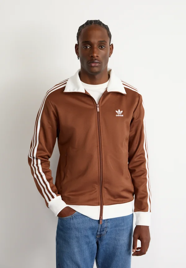 Zip-up sweatshirt - preloved brown